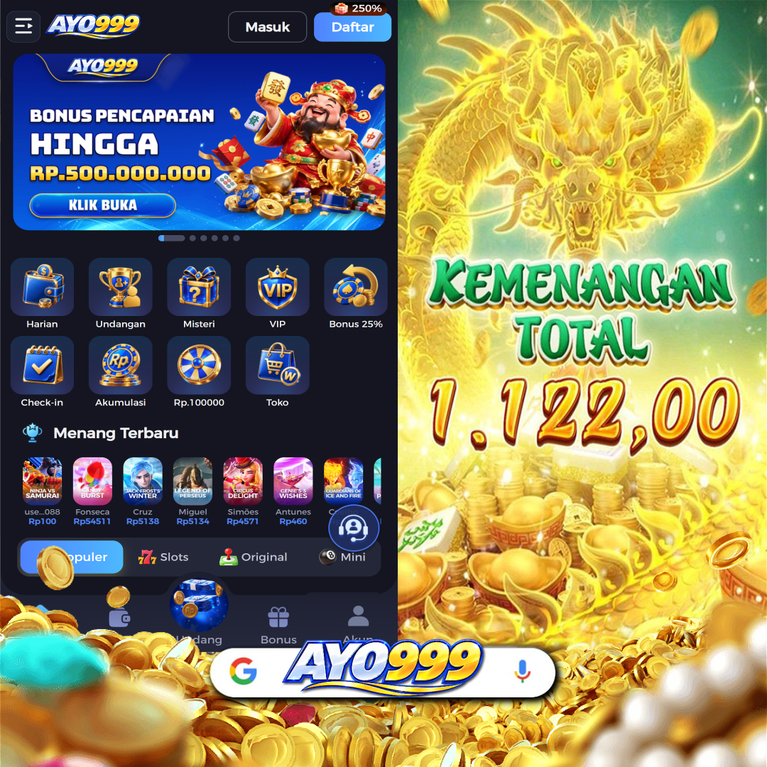 AYO999 - Situs Resmi Slot Online dan Pilihan Game PG Soft